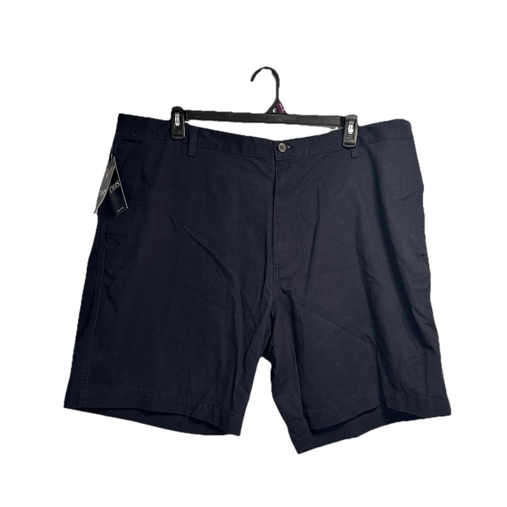 New Chaps Washed Twill Chino Shorts Men's 44 Navy Blue Preppy Casual 9" Inseam
